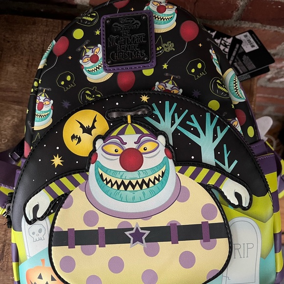 Lounge fly mini backpack nightmare before Christmas clown w/the tear away face - Picture 12 of 14